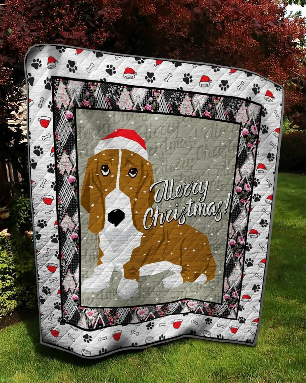 Basset Hound Dog Quilt Blanket and Home Decor
