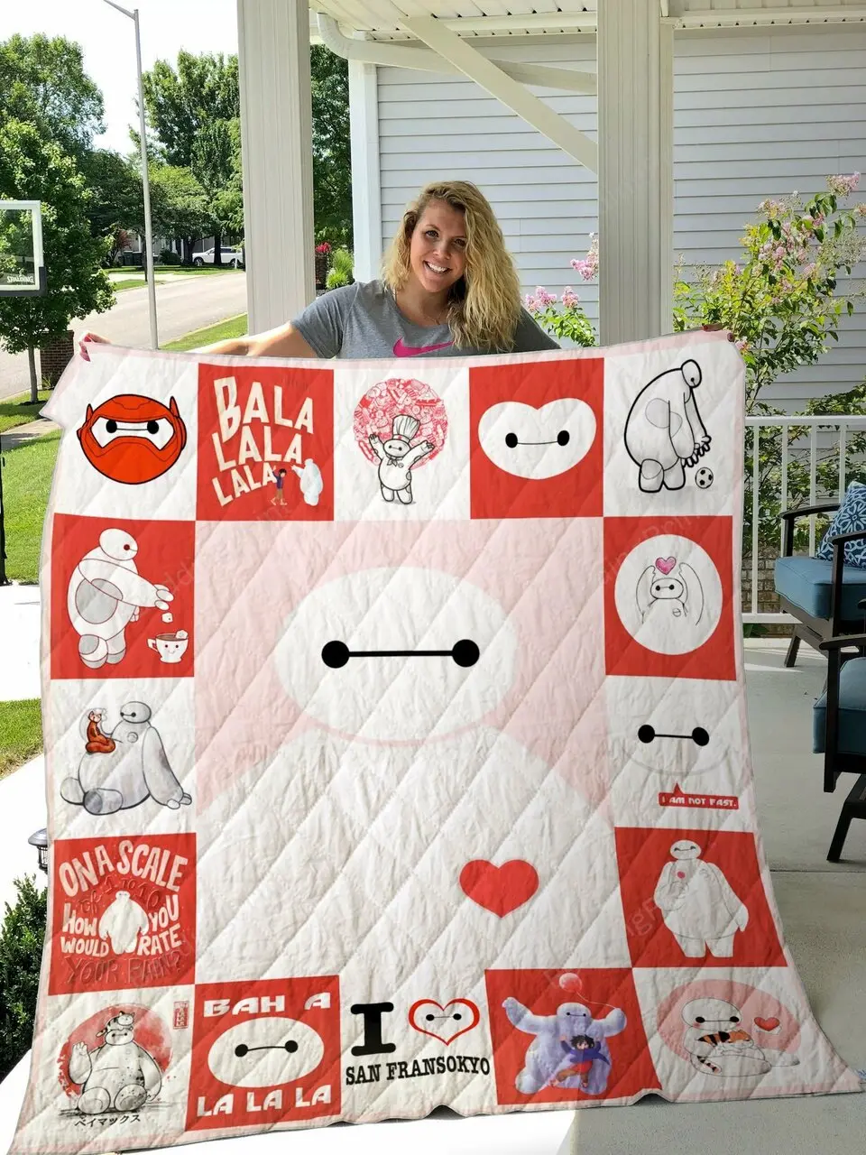 Baymax Quilt Blanket and Home Decor