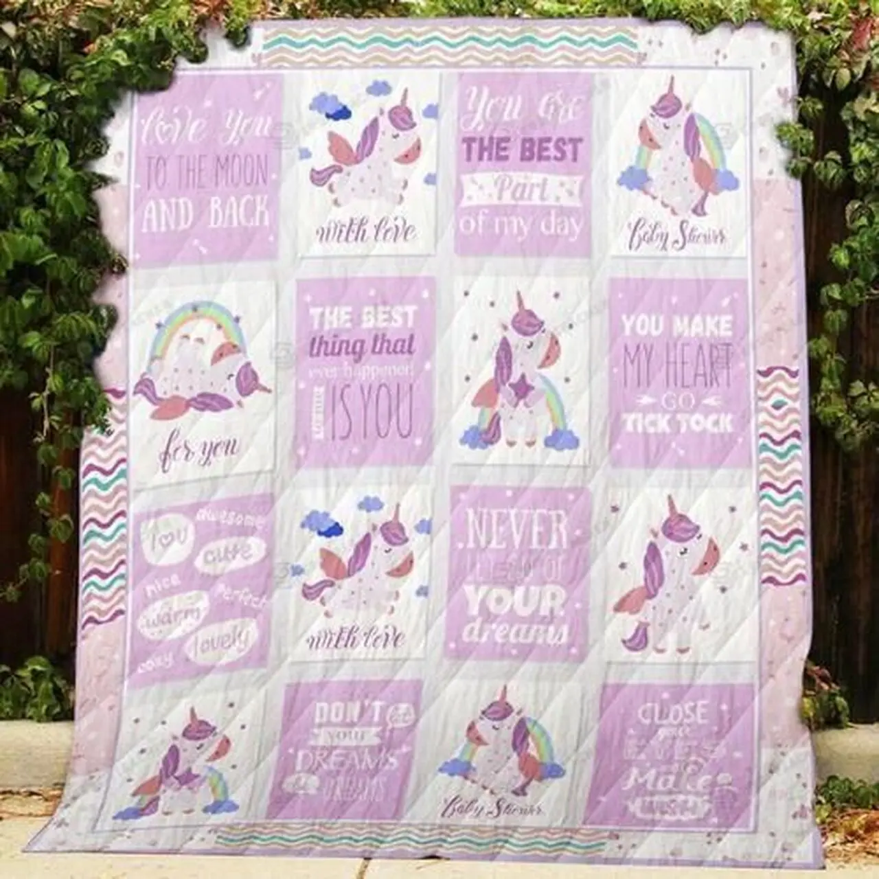 Bc Baby Unicorn Quilt Blanket and Home Decor