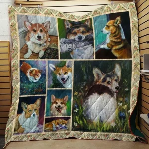 Bc Corgi Dog Quilt Blanket 2 and Home Decor