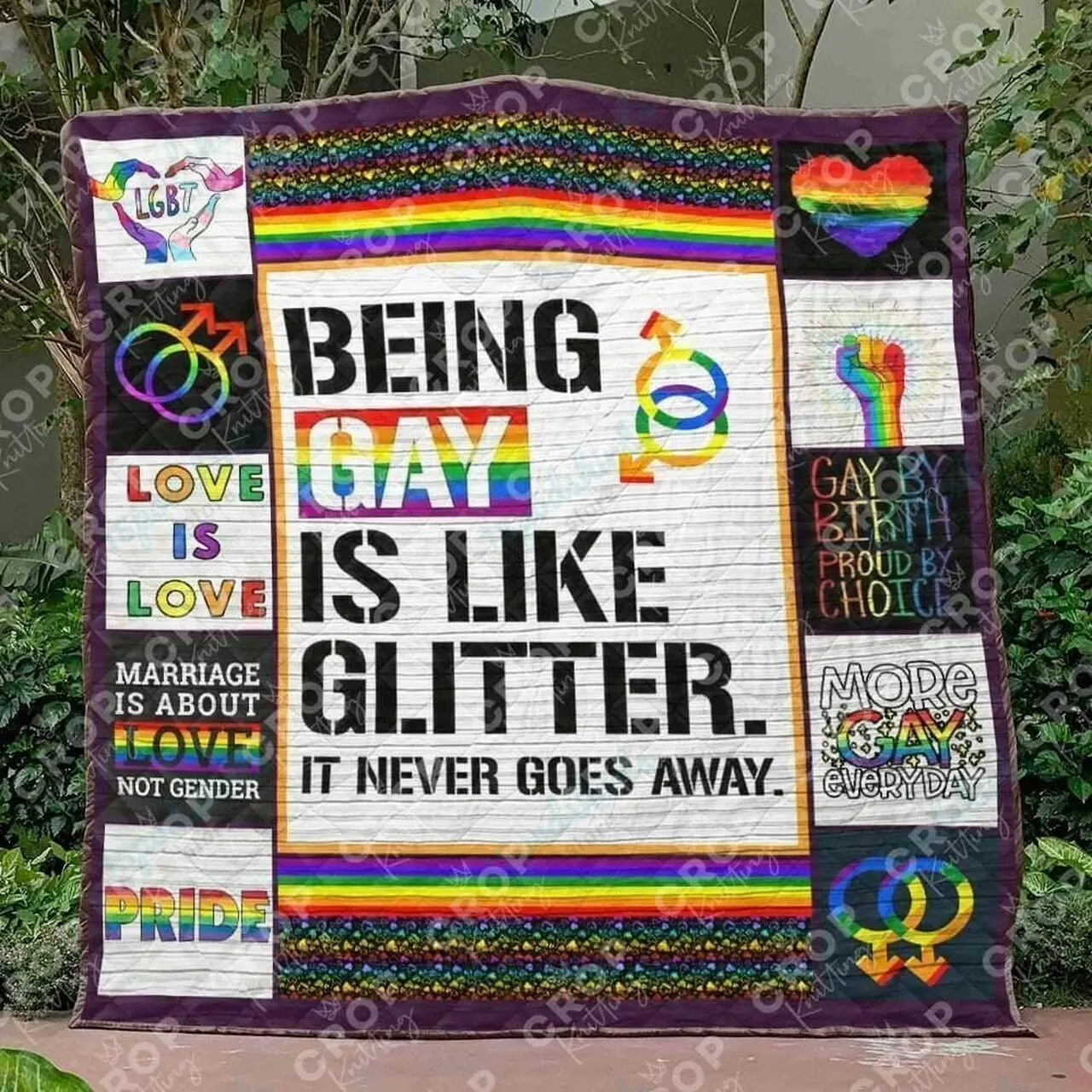 Bc Lgbt 5 Quilt Blanket and Home Decor