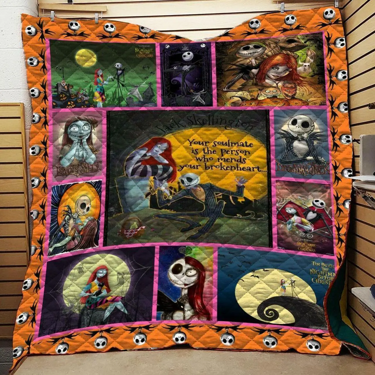 Bc Nightmare Before Christmas Love Quilt Blanket 04 and Home Decor