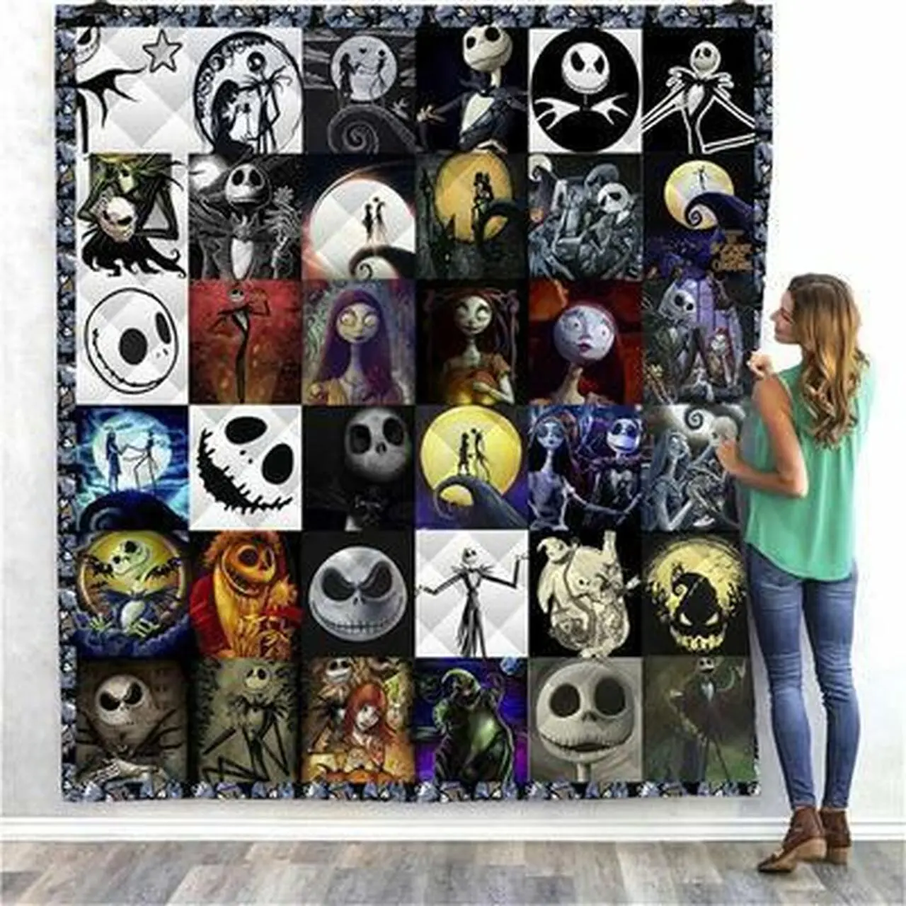 Bc Nightmare Before Christmas Love Quilt Blanket 06 and Home Decor