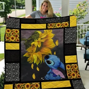 Bc Stitch Sunflower Quilt Blanket and Home Decor