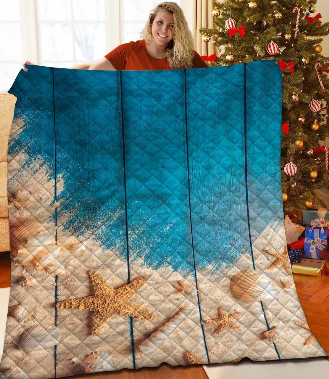 Beach Cla05120247Q Quilt Blanket and Home Decor