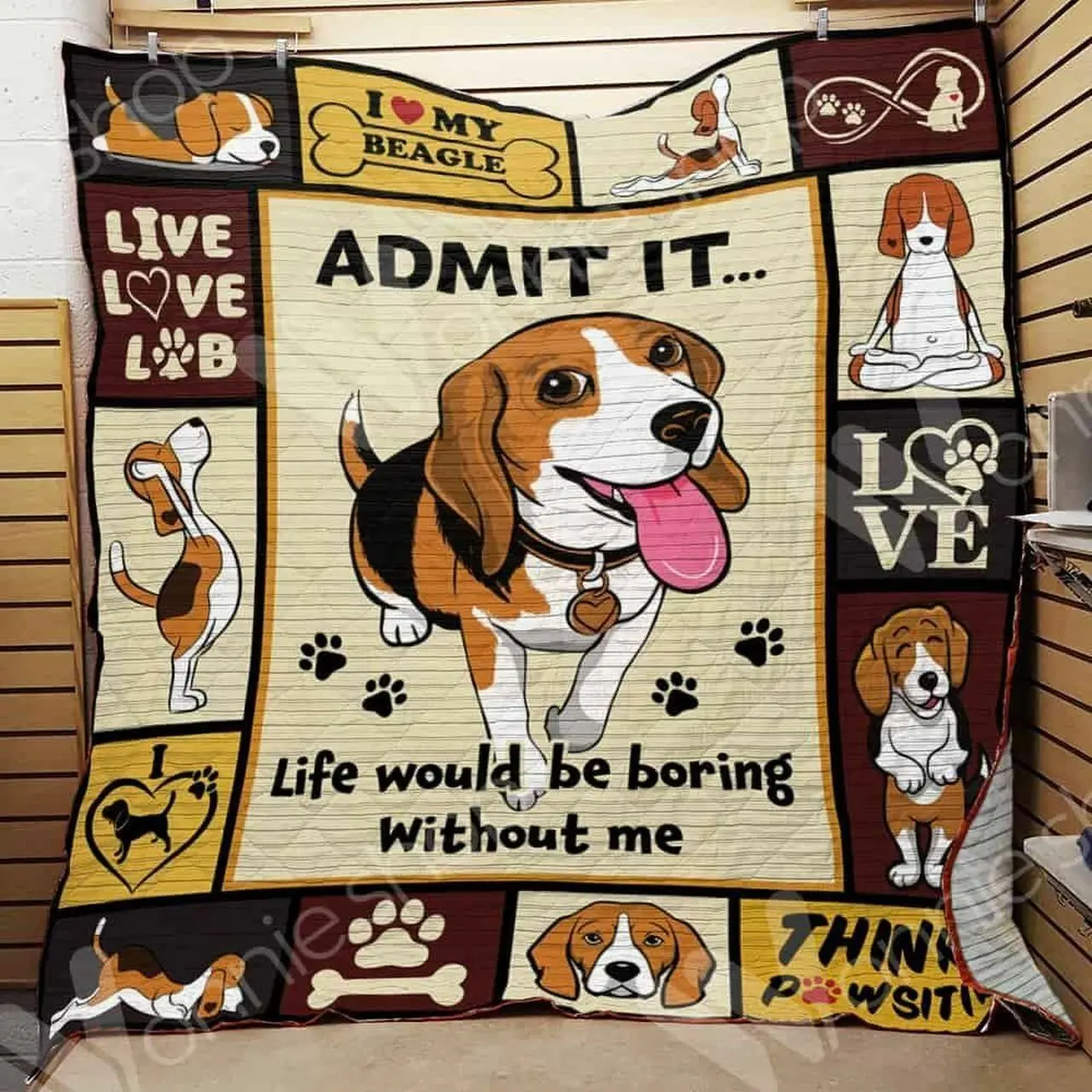 Beagle Admit It Quilt Upv and Home Decor