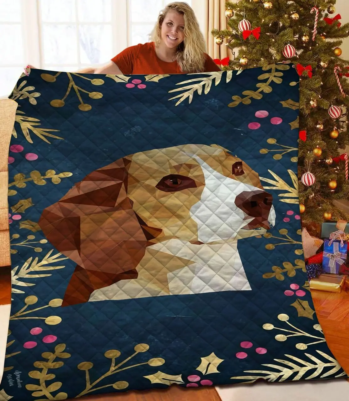 Beagle Jfj Quilt Mv and Home Decor