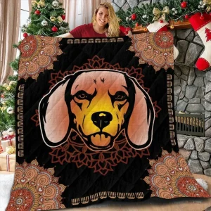 Beagle Mandala Love 3D Customized Quilt and Home Decor