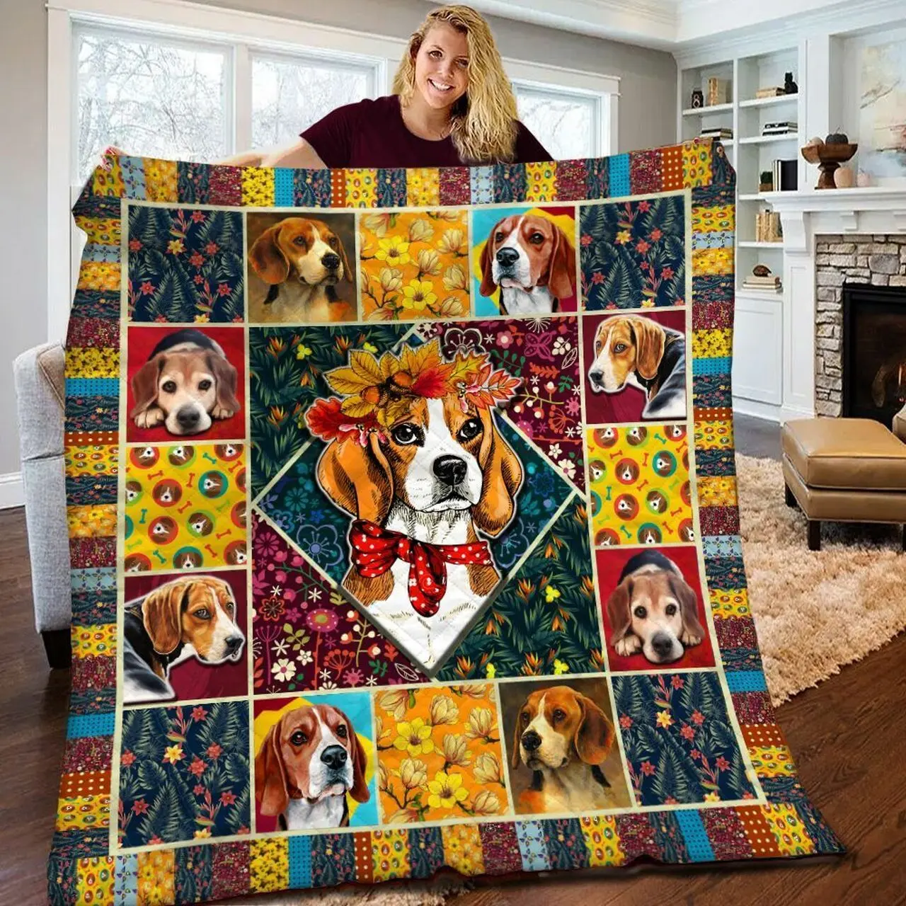 Beagle Quilt Blanket BBB090516MH and Home Decor