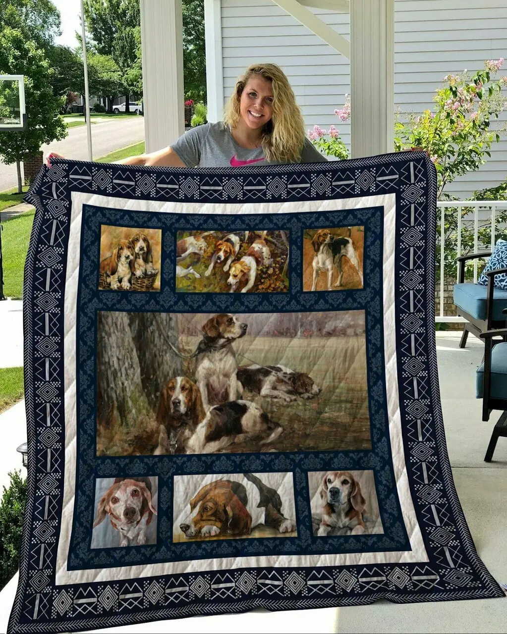 Beagle Quilt Design By Exrain and Home Decor