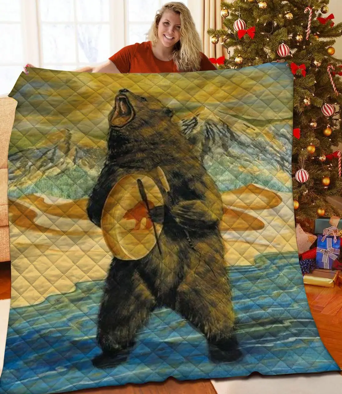 Bear Jfj Quilt Aw and Home Decor