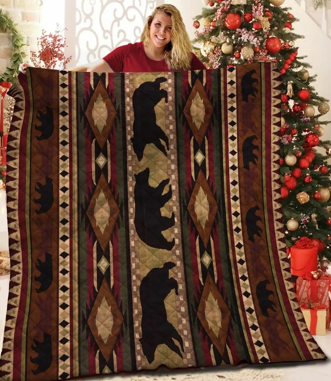Bear Jfj Quilt Qv and Home Decor
