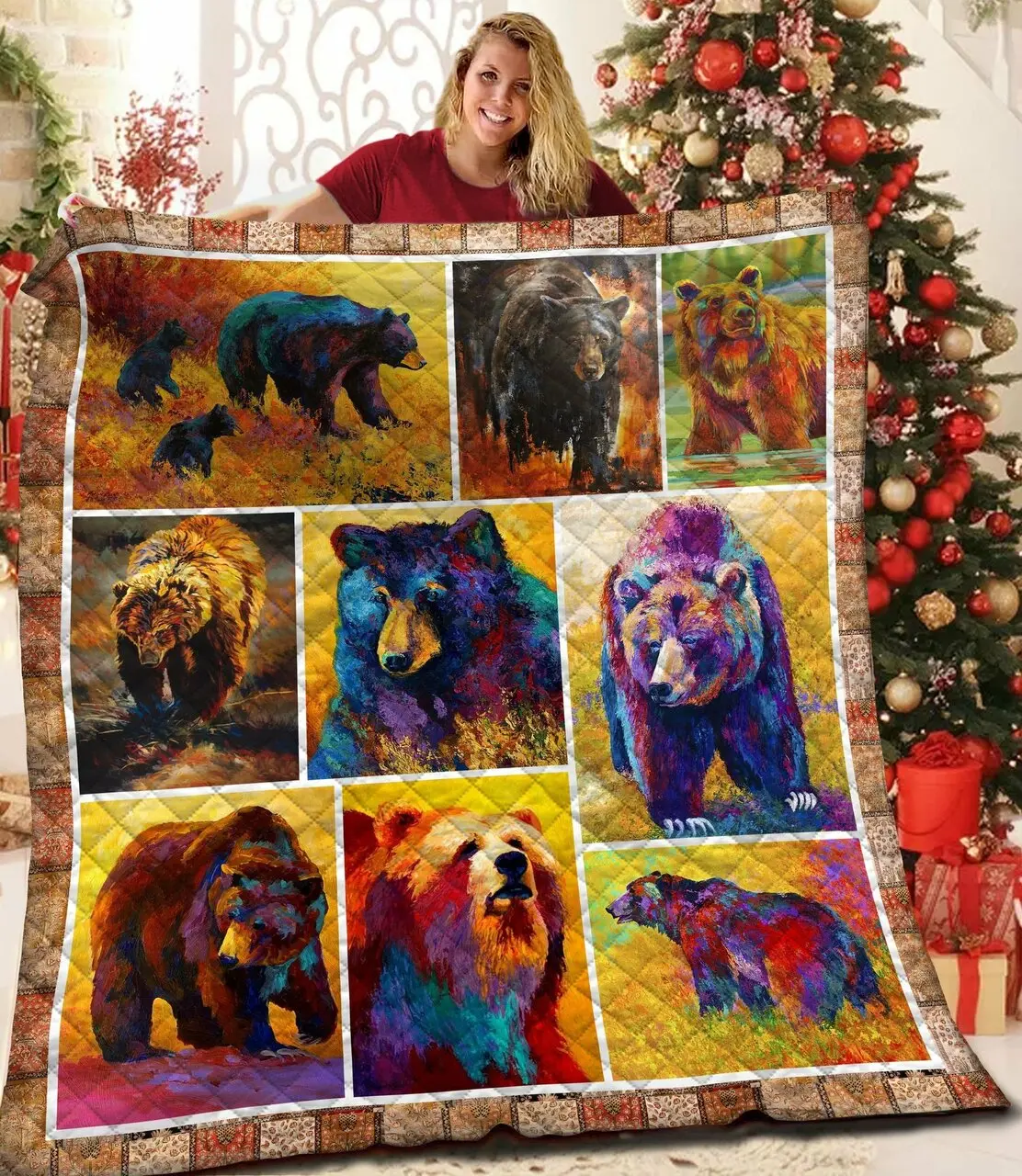 Bear Jfj Quilt Sy and Home Decor