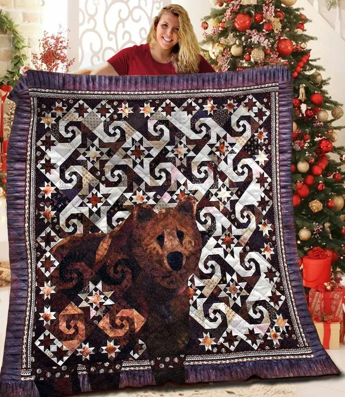 Bear Jfj Quilt Yr and Home Decor