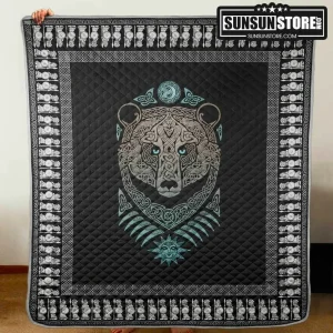 Bear Viking Hur Quilt Cysiad and Home Decor