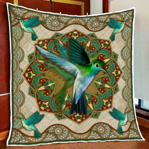 Beautiful Hummingbird Quilt Blanket and Home Decor