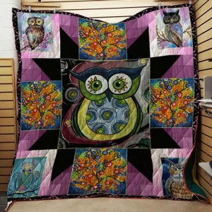 Beautiful Owl Quilt Blanket Ver 2 and Home Decor