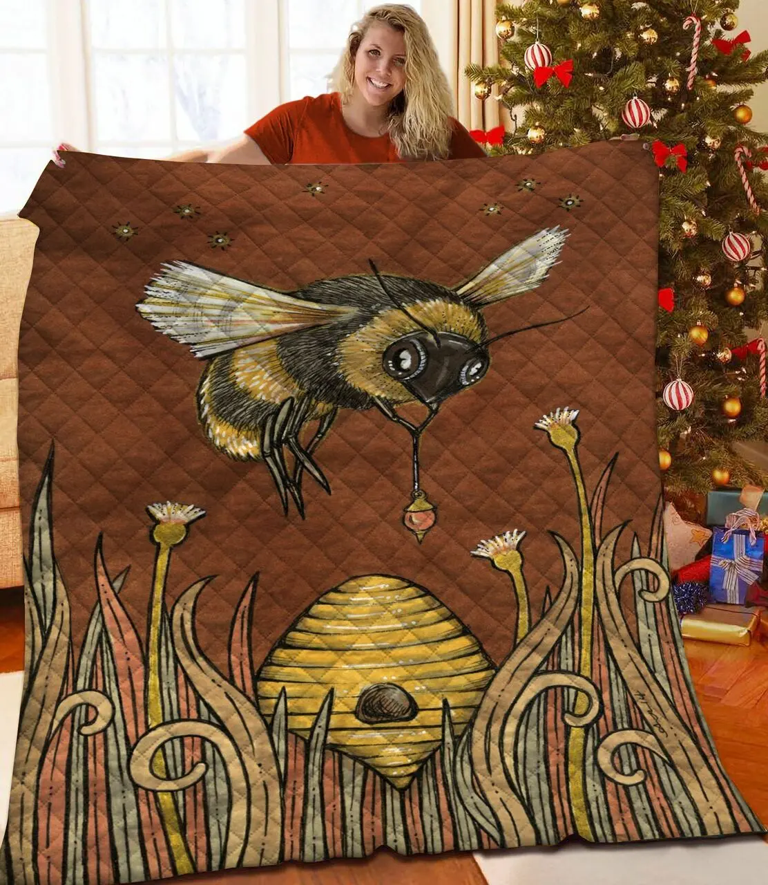 Bee Jfj Quilt Ic and Home Decor