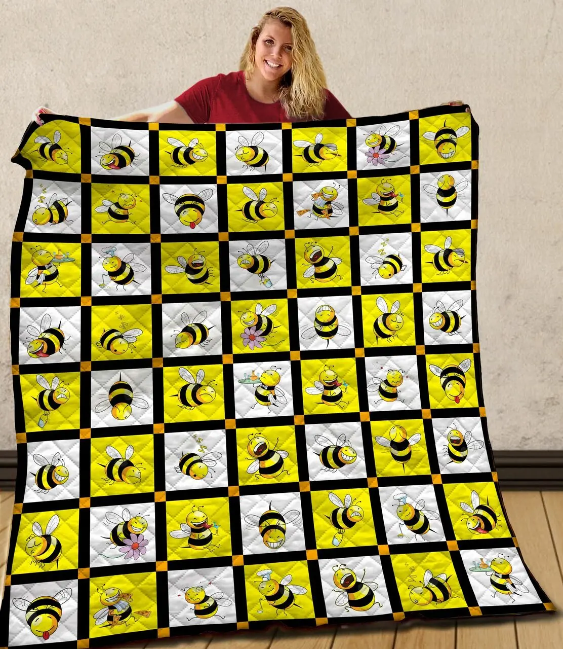 Bee Jfj Quilt Pc and Home Decor