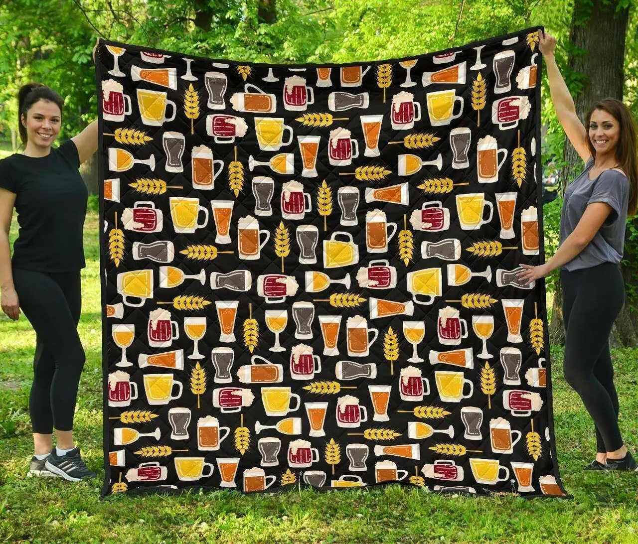 Beer Type Pattern DHCDHC DT1910 Quilt Blanket and Home Decor