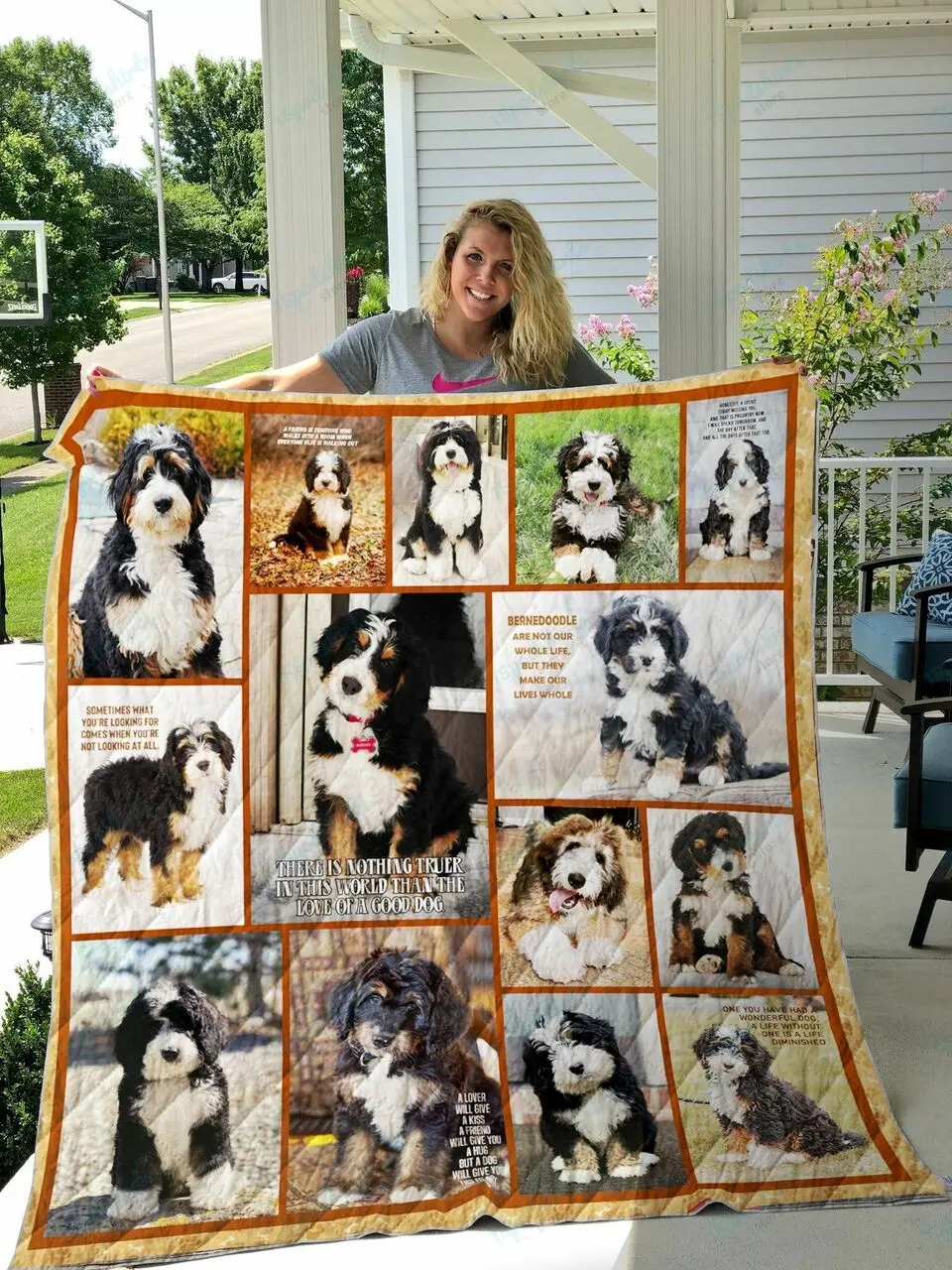 Bernedoodle Quilt Blanket and Home Decor