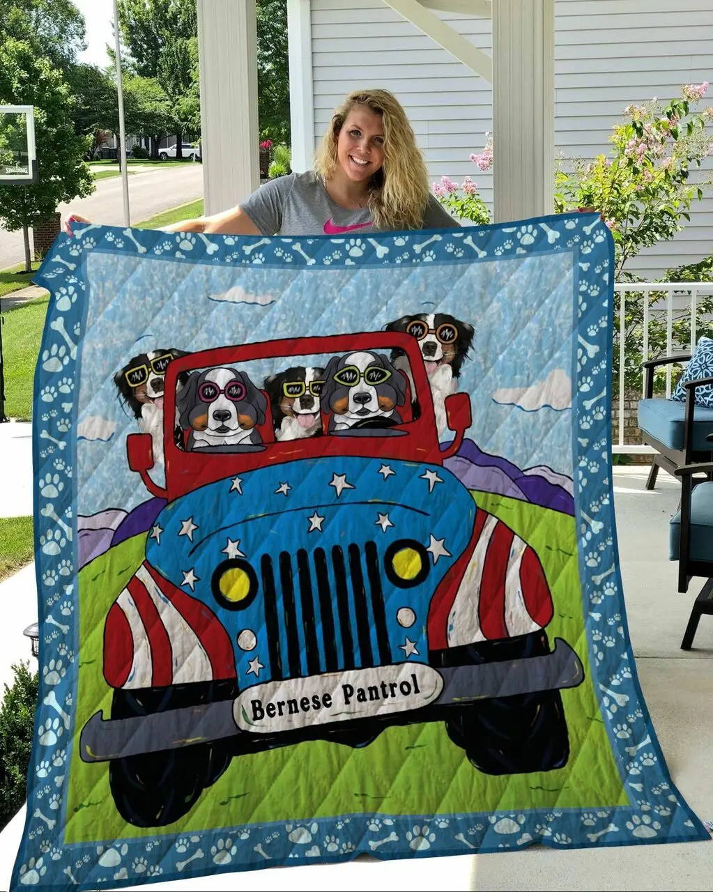 Bernese Mountain Clh0412075Q Quilt Blanket and Home Decor