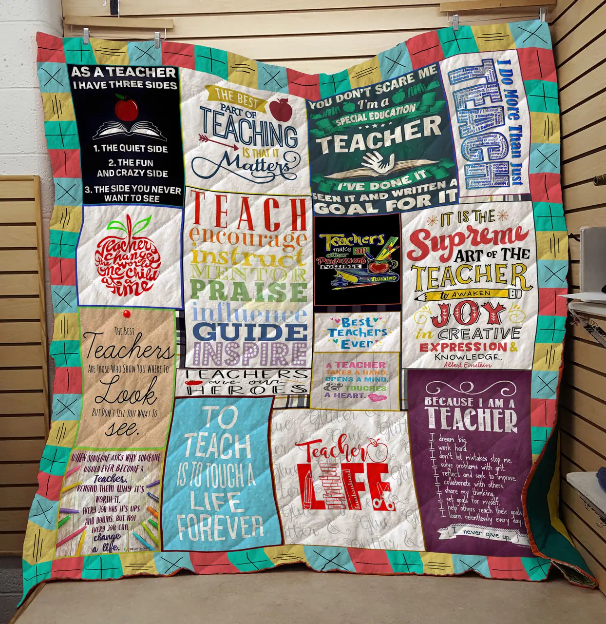 Best teacher ever Miss Sarah Customized quilt and Home Decor