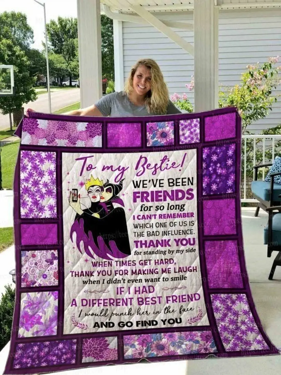 Bestie Quilt Blanket and Home Decor