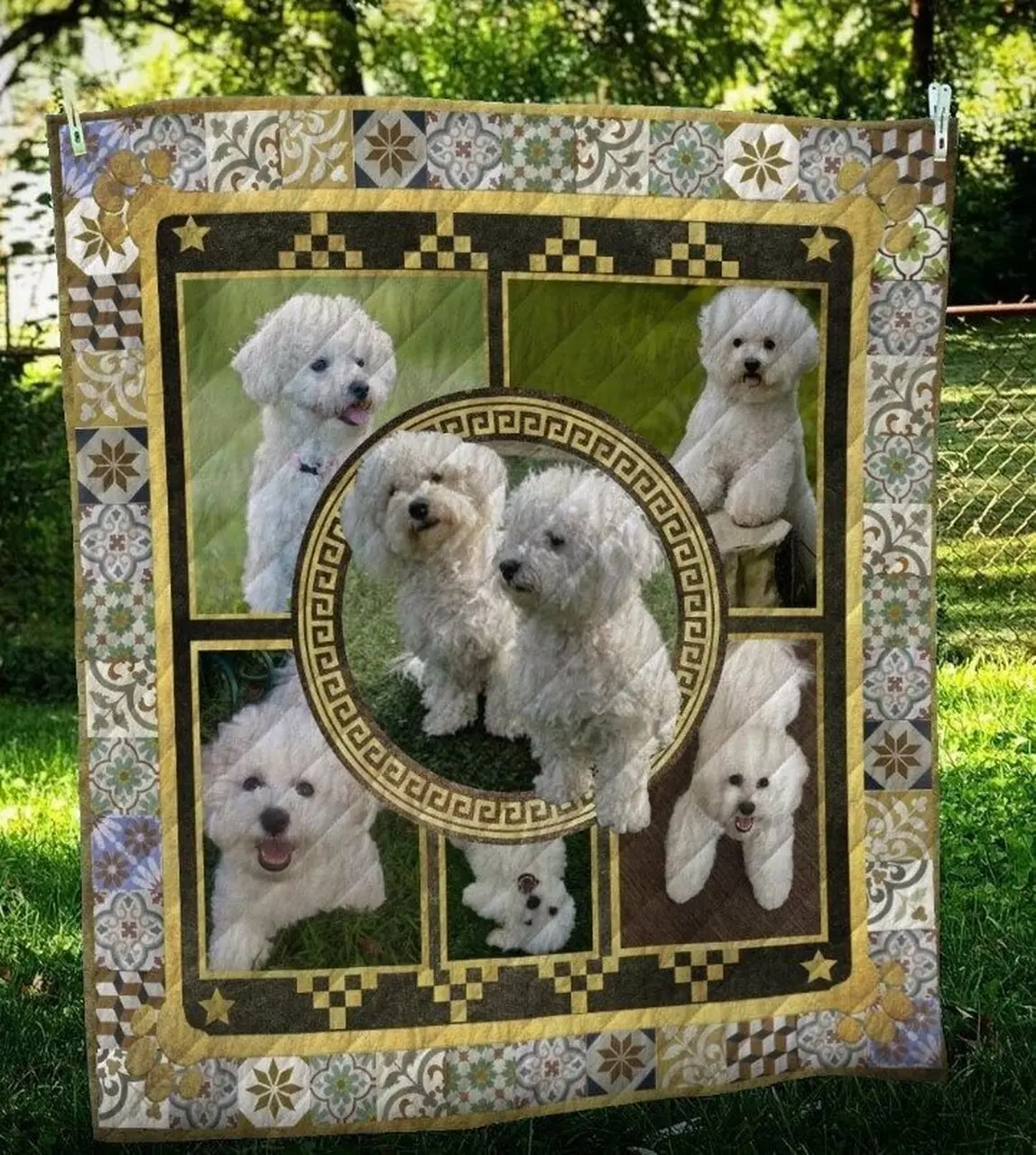 Bichon Frise Sensitive Cl10100053Mdq Quilt Blanket and Home Decor