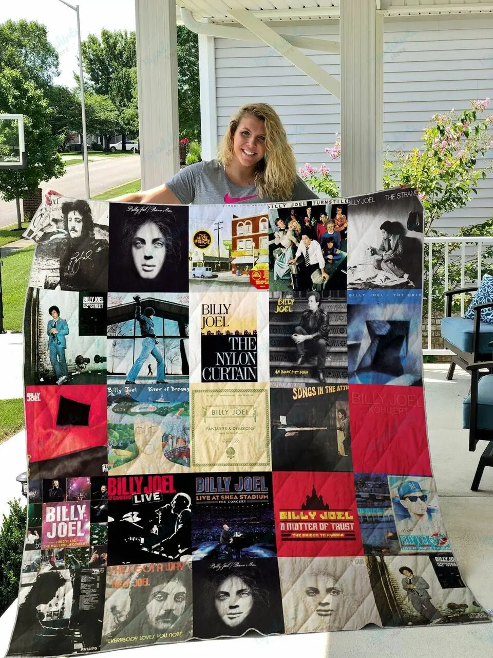 Billy Joel Style 2 Album Covers Quilt Blanket and Home Decor