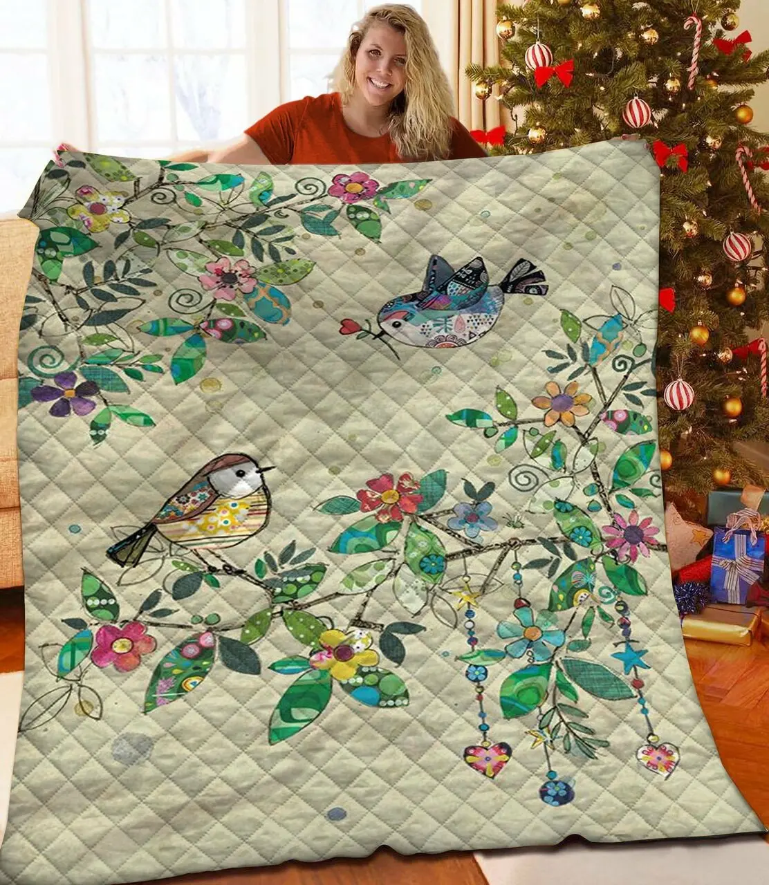 Bird Jfj Quilt Aj and Home Decor