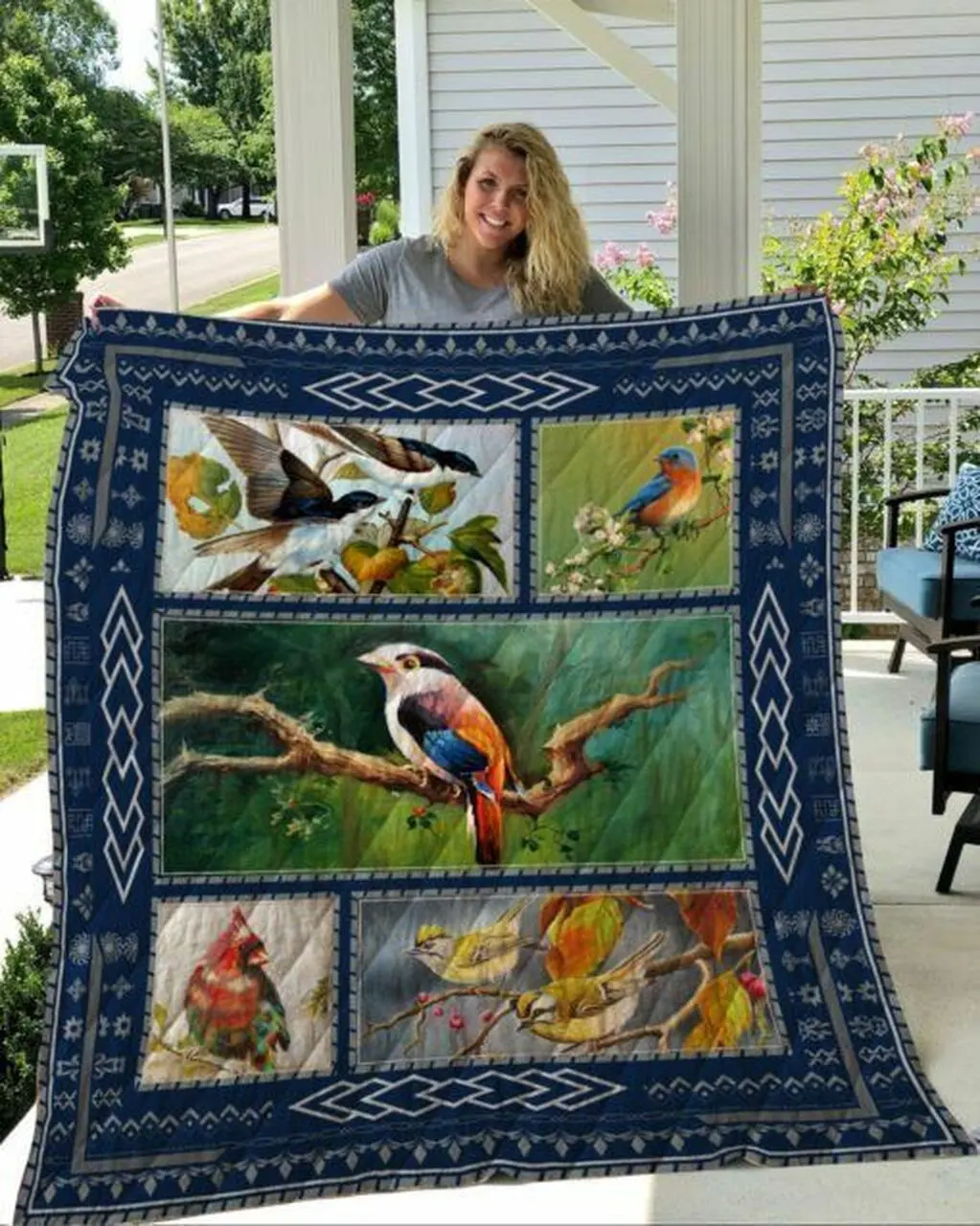 Bird Jfj Quilt Eg and Home Decor