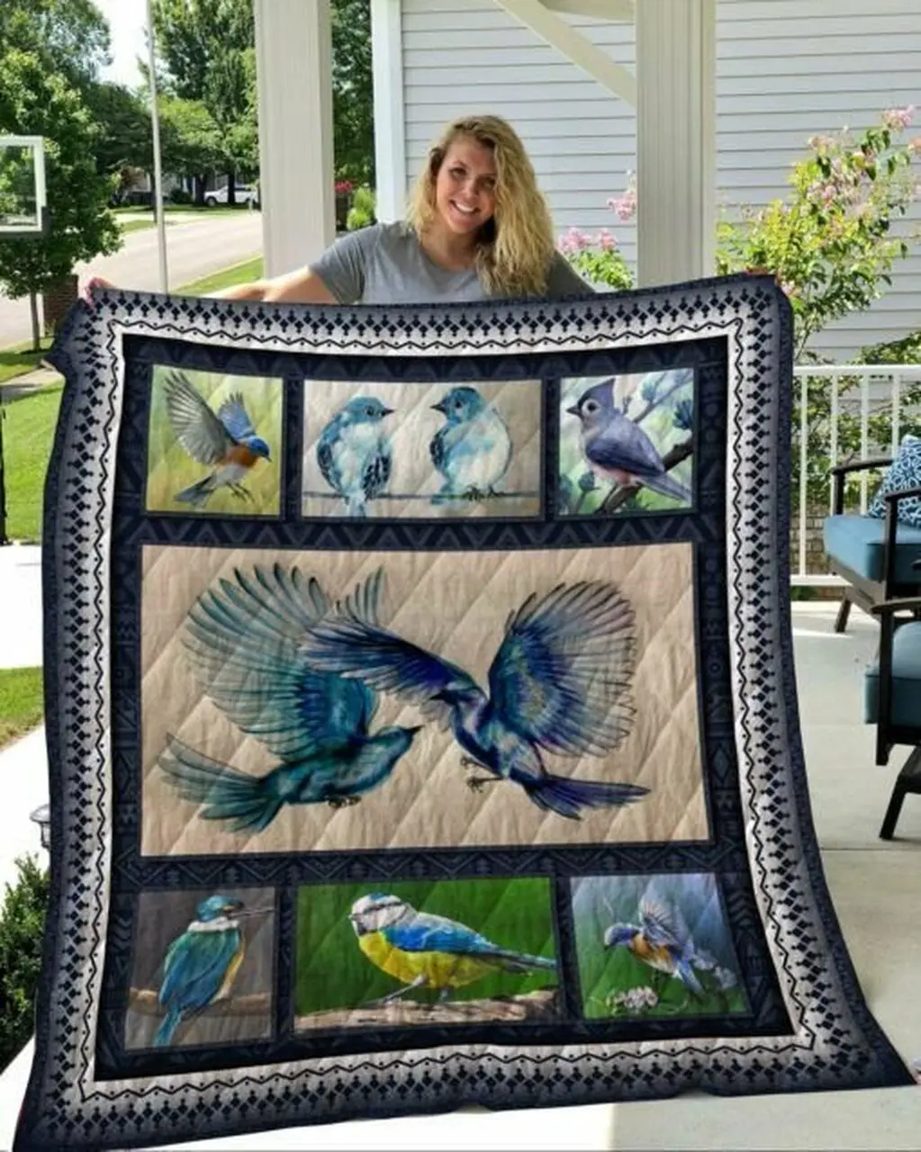 Bird Jfj Quilt Fr and Home Decor