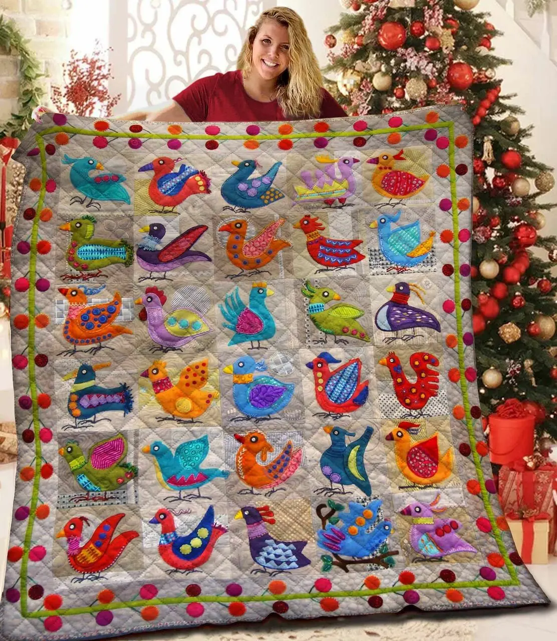 Bird Jfj Quilt Tc and Home Decor