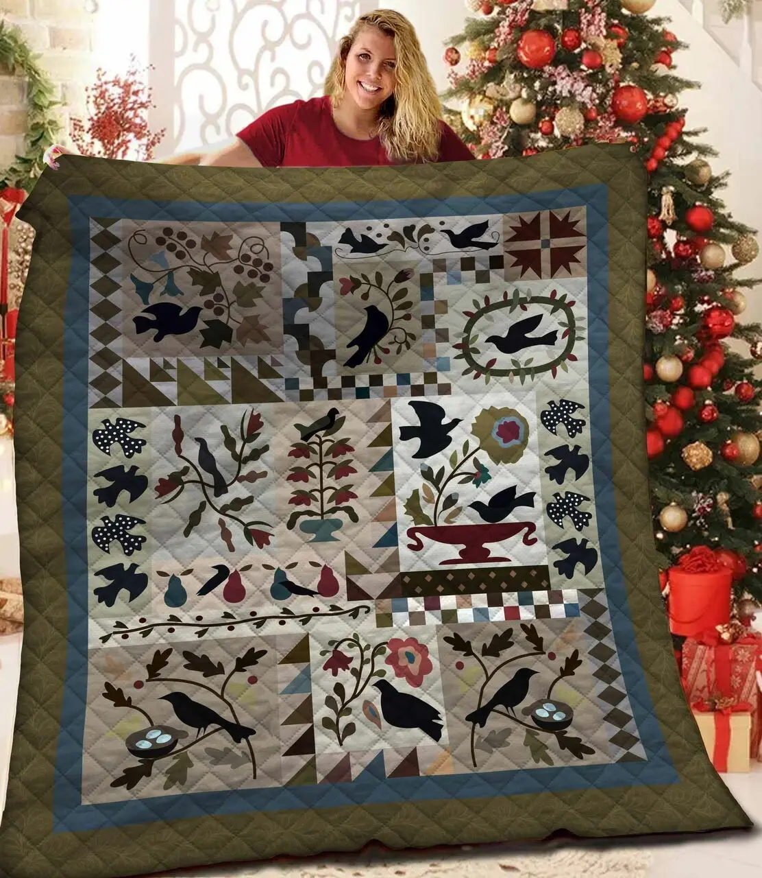 Bird Jfj Quilt Va and Home Decor