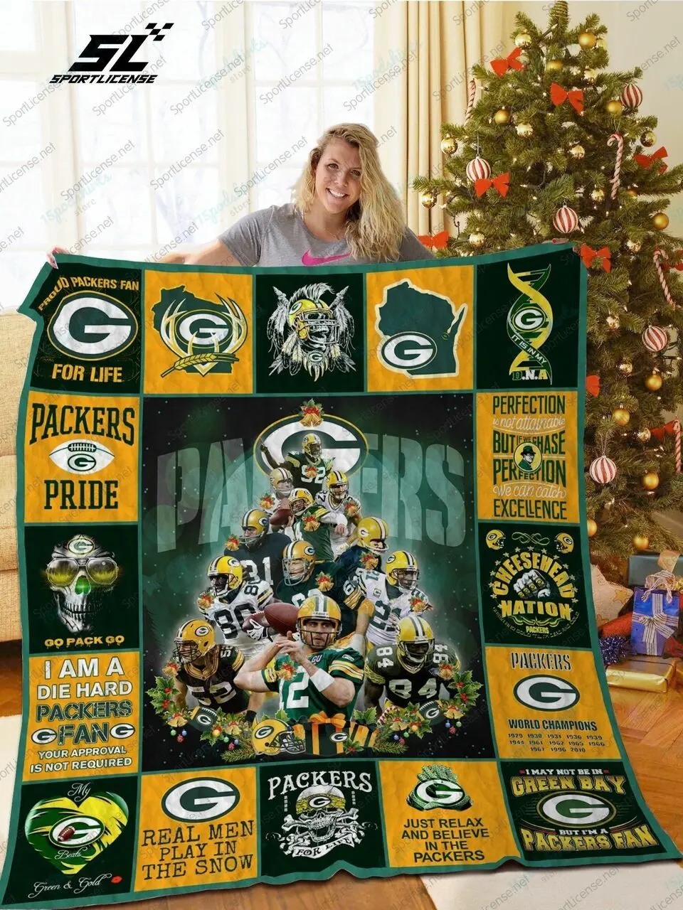 Bl Gbp Quilt Blanket Ver Christmas and Home Decor