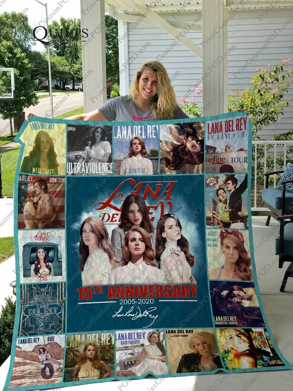 Bl Lana Del Rey Quilt Blanket and Home Decor