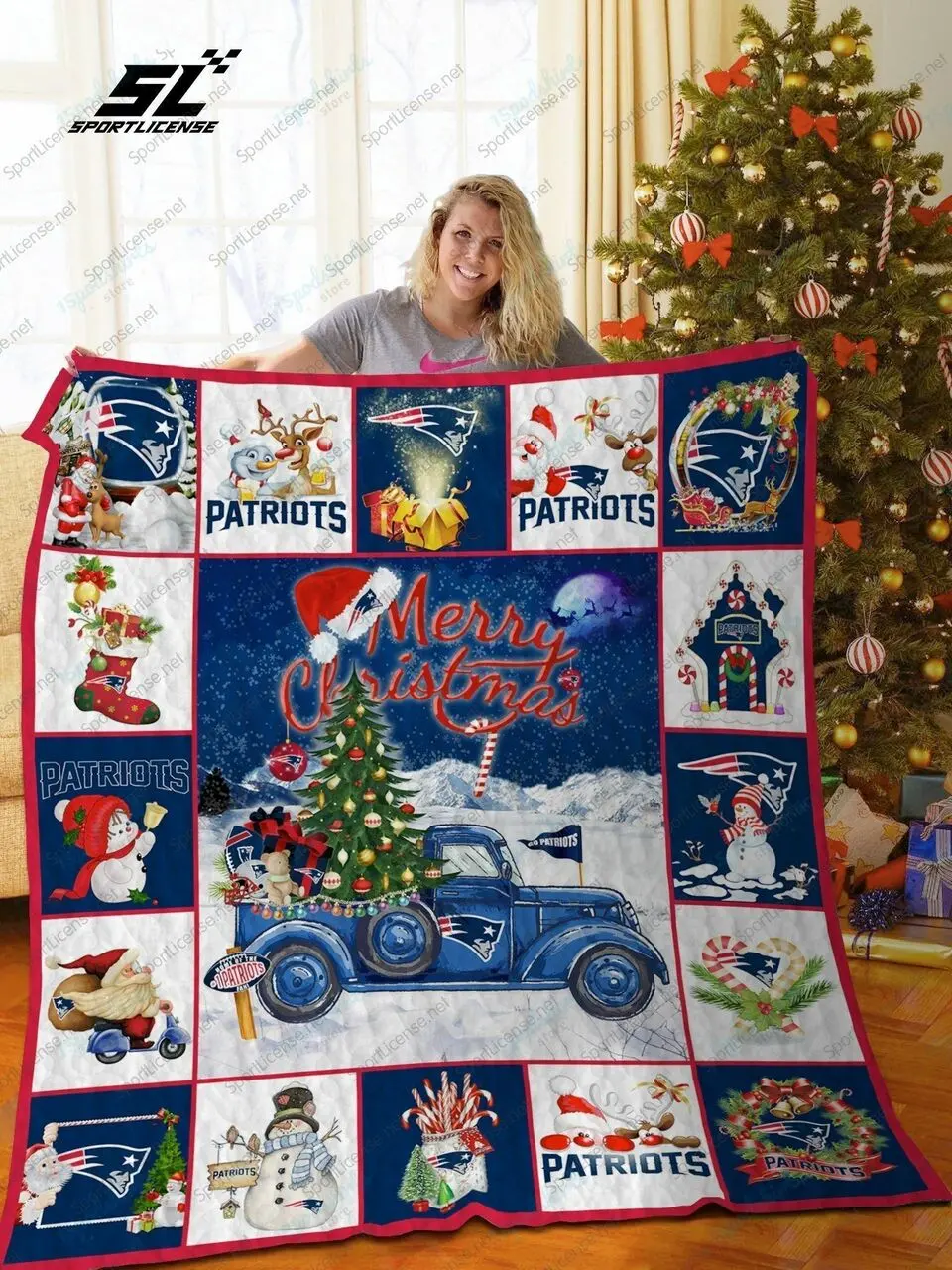 Bl Nep Truck Quilt Blanket and Home Decor