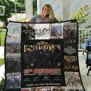 Bl The Highway Men Quilt Blanket and Home Decor