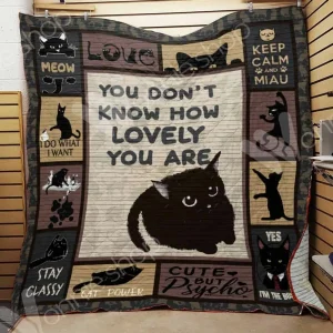 Black Cat Cl15100015Mdq Quilt Blanket and Home Decor