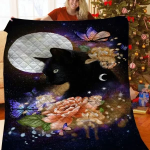 Black Cat Jfj Quilt Sm and Home Decor