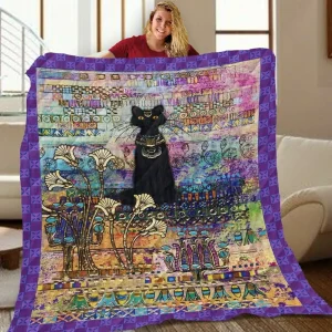 Black Cat King BH2 3D Customized Quilt and Home Decor