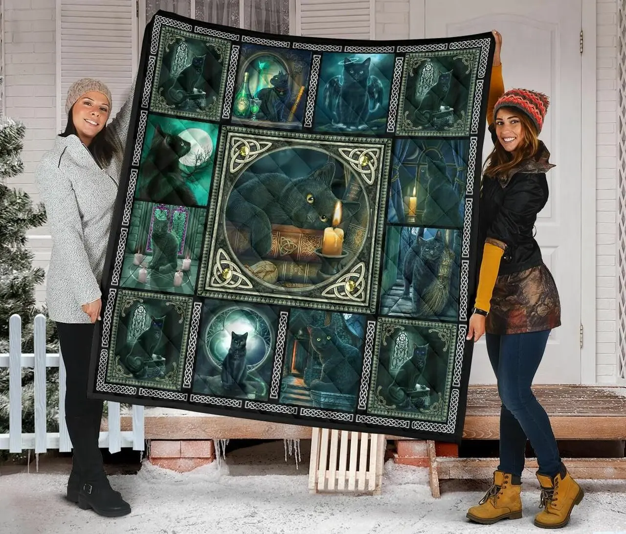 Black Cat Quilt Blanket Dhc09121570Dd and Home Decor