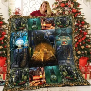 Black Cat So Great 3D Customized Quilt and Home Decor