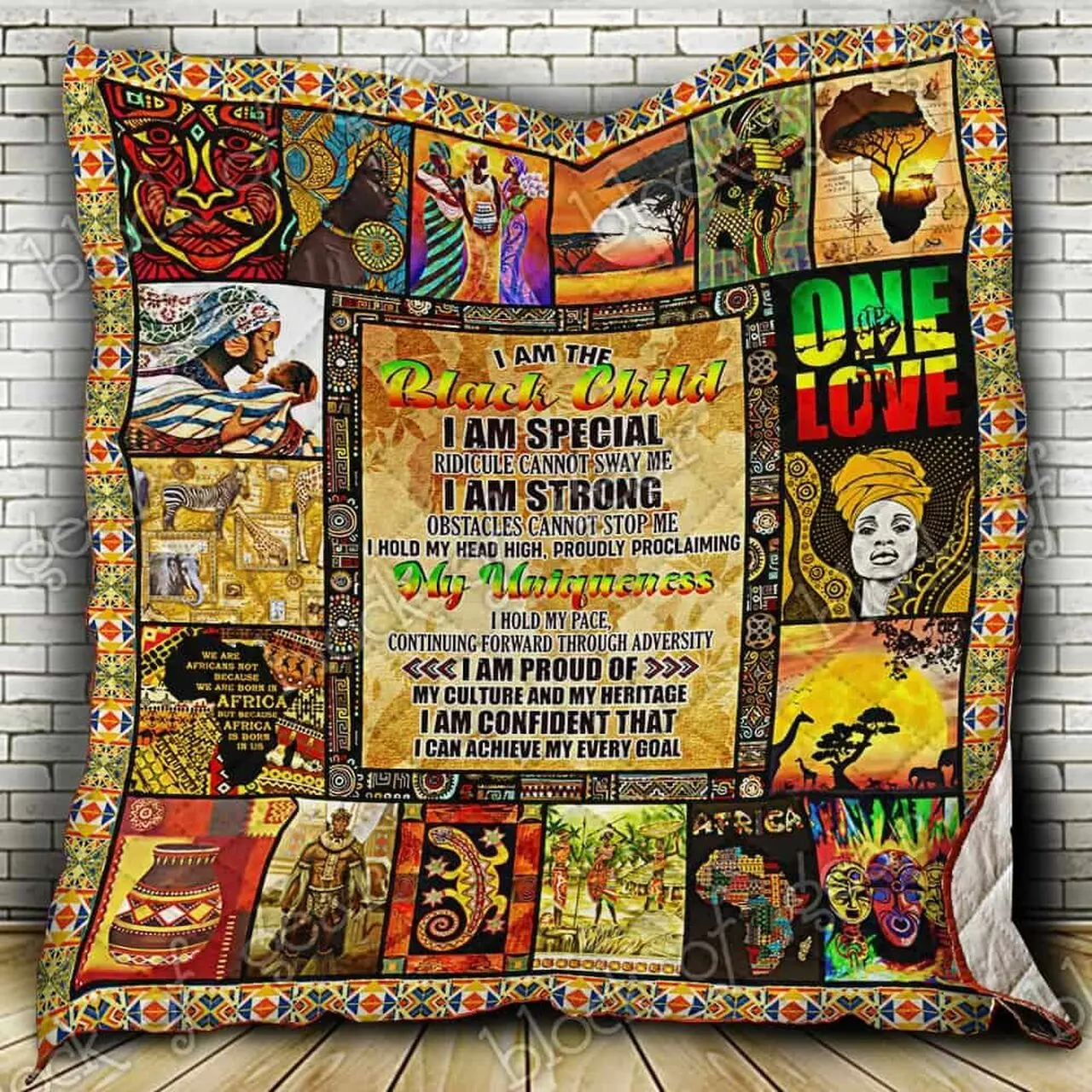 Black Child Cl18100085Mdq Quilt Blanket and Home Decor