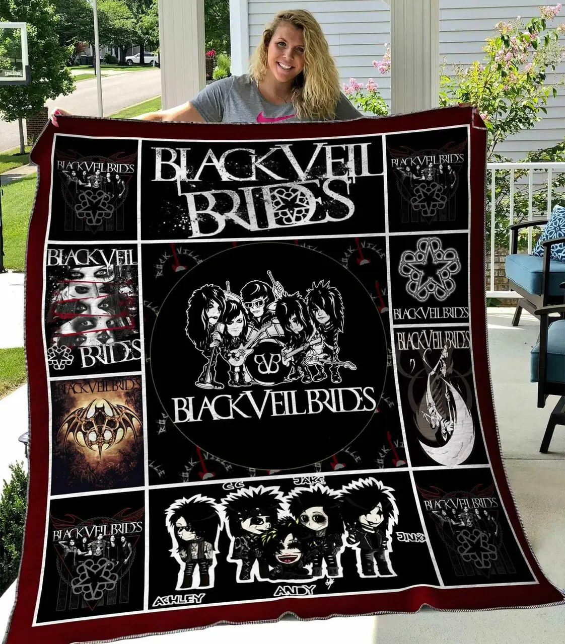 Black Veil Brides Blanket Th2906 Quilt and Home Decor