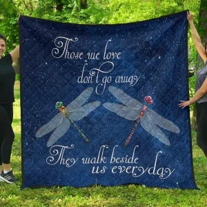 Blue Dragonfly Quilt Blanket and Home Decor