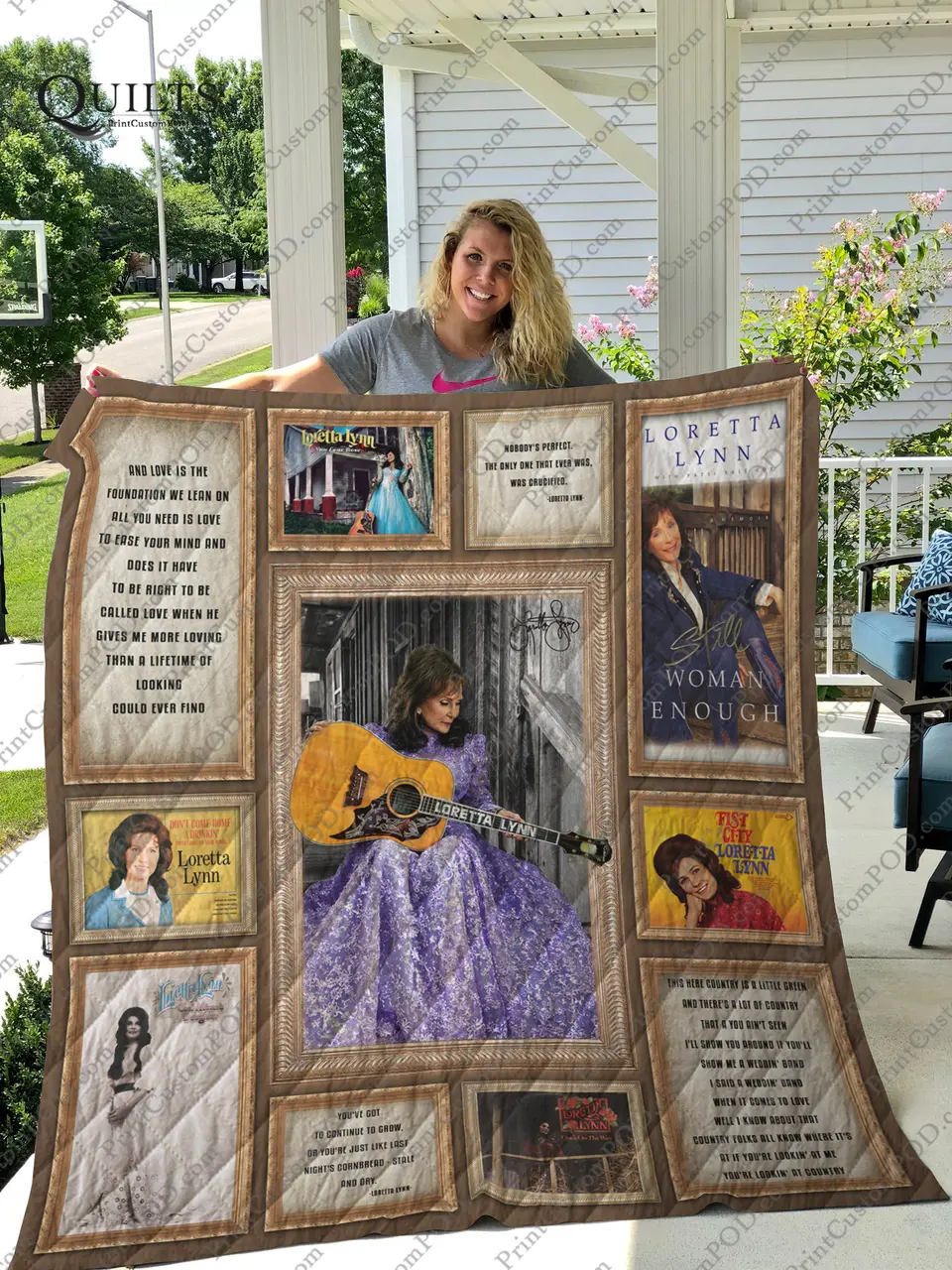 Bm – Loretta Lynn Quilt Blanket and Home Decor