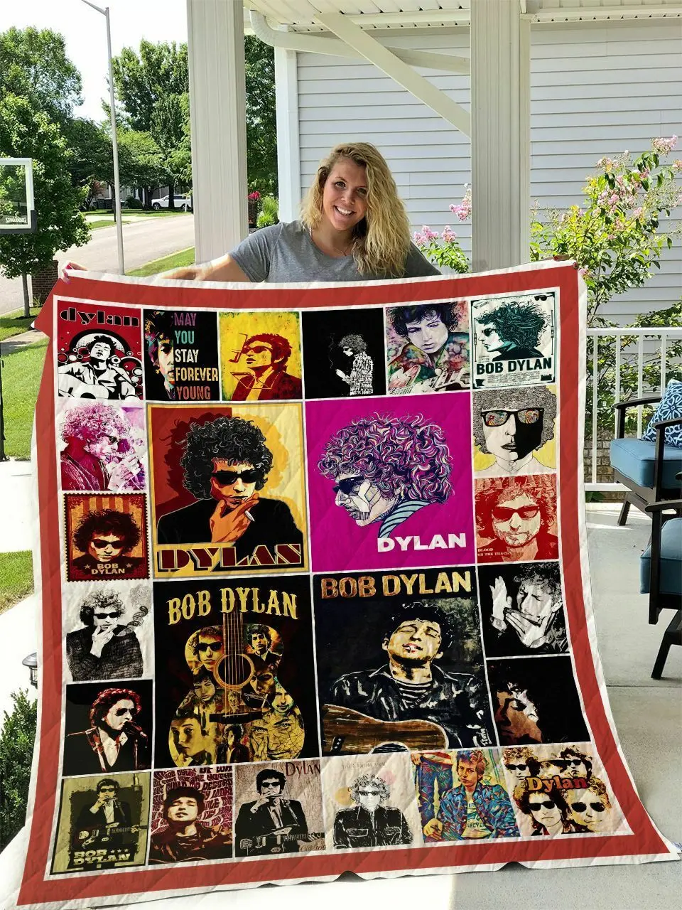 Bob Dylan 1 Quilt Blanket and Home Decor