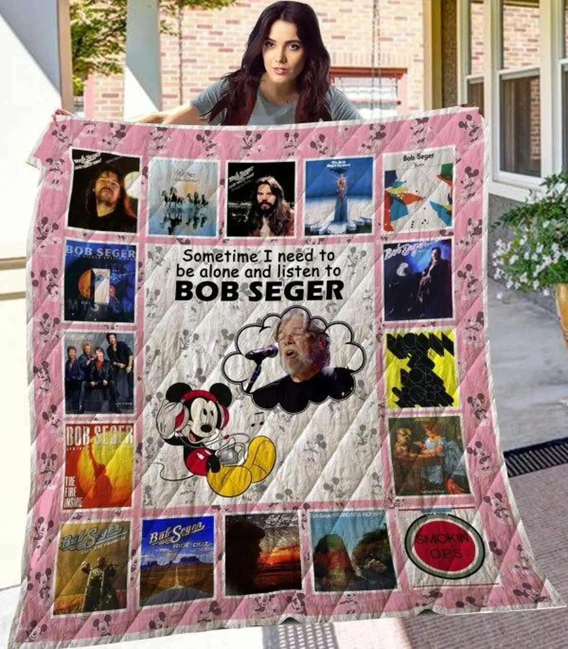 Bob Seger Mickey Quilt Blanket Fan Made and Home Decor